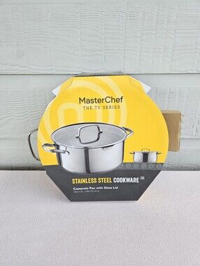 MasterChef The TV Series Stainless Steel 4.9 Qt Casserole Pan Stock Pot Lid